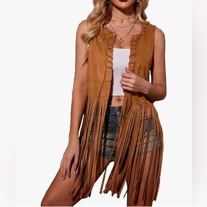 HOTOUCH NWT Women Fringe Vest